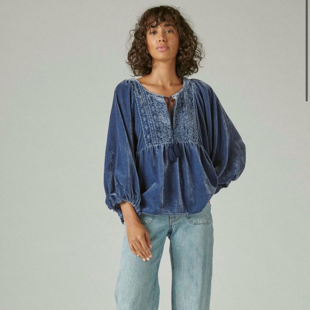 Lucky Brand Blue Blouse